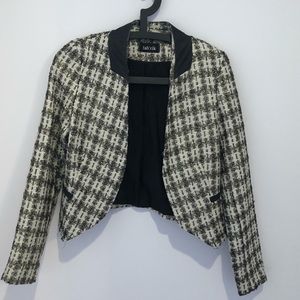 Gold Tweed Cropped fitted jacket